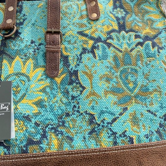 Myra Bag Bags New Turquoise Resort Xl Myra Bag Canvas Rug Leather